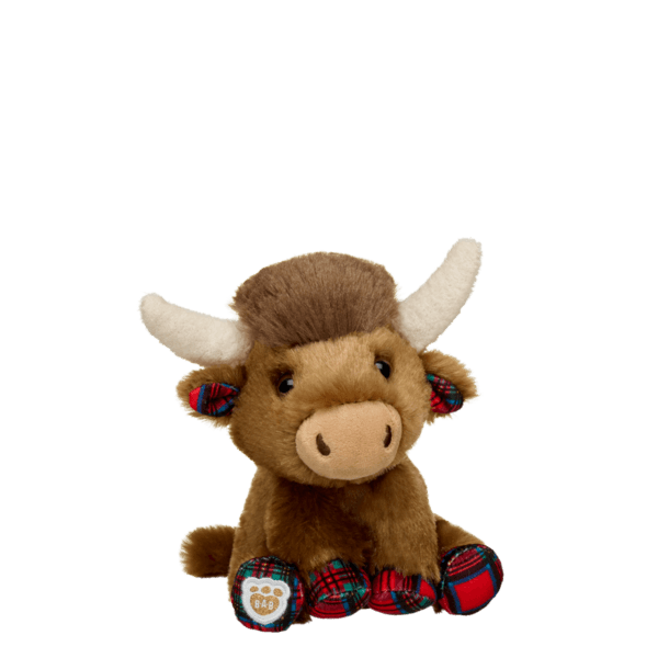 Build-A-Bear Mini Beans Tartan Highland Cow Stuffed Animal - Limited Edition - Build-A-Bear Workshop Australia