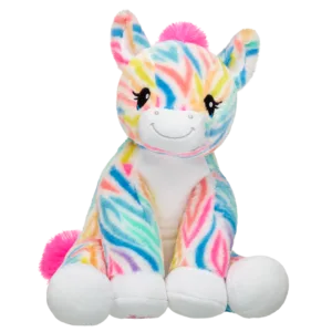 Rainbow Stripes Zebra Stuffed Animal - Build-A-Bear Workshop Australia