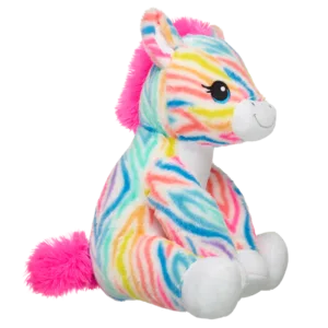 Rainbow Stripes Zebra Stuffed Animal - Build-A-Bear Workshop Australia