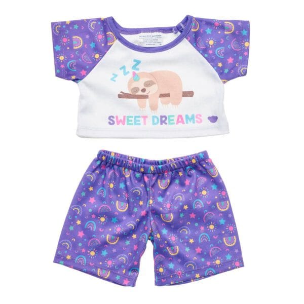 Rainbow Sloth Pyjama Set - Build-A-Bear Workshop Australia