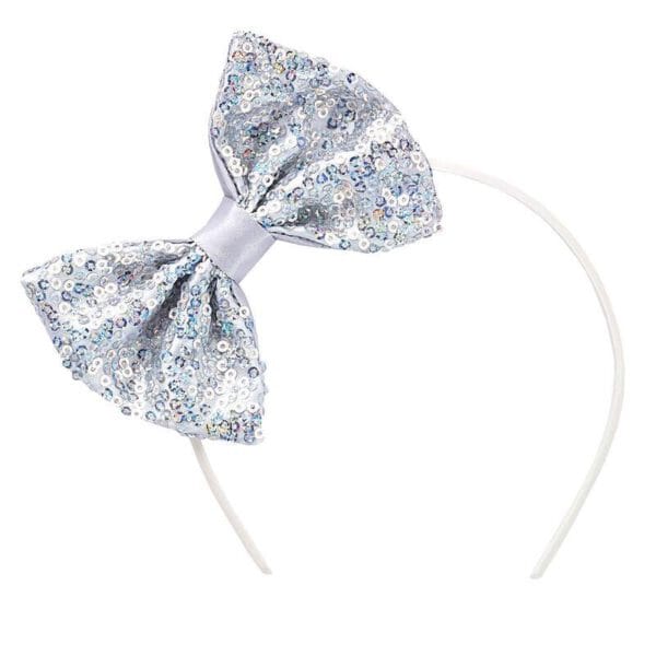 Silver Sequin Bow Headband - Build-A-Bear Workshop Australia