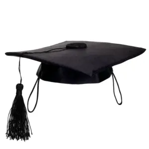 BLACK GRAD HAT