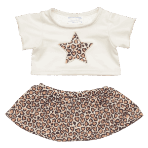 Leopard Print Star Skirt Set